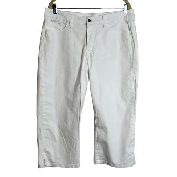 Lee Lower on the Waist Womens Cropped Jeans Size 16M White 5-Pocket Cotton Spx - Picture 1 of 6